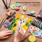 Shuttle Art 46 Pack Acrylic Paint Set, 30 Colors Acrylic Paint with 10 Paint Brushes 3 Painting Canvas 1 Paint Knife Palette Sponge, Complete Gift Set for Kids, Adults Painting Canvas, Wood, Ceramic